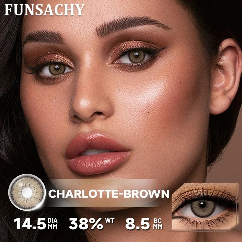 1 Pair Black Color Contact Lenses Brown Grey Beauty Soft Contact Lenses Yearly Fast Shipping Beauty Pupils Cosmetics