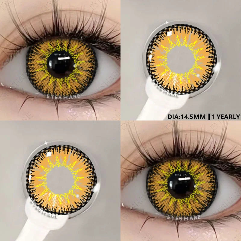 2pcs Coloured Contact Lenses for Eyes Cosplay Contact Lense Blue Contacts Gray Pupils Green Eye Lens Anime Cosplay Lens
