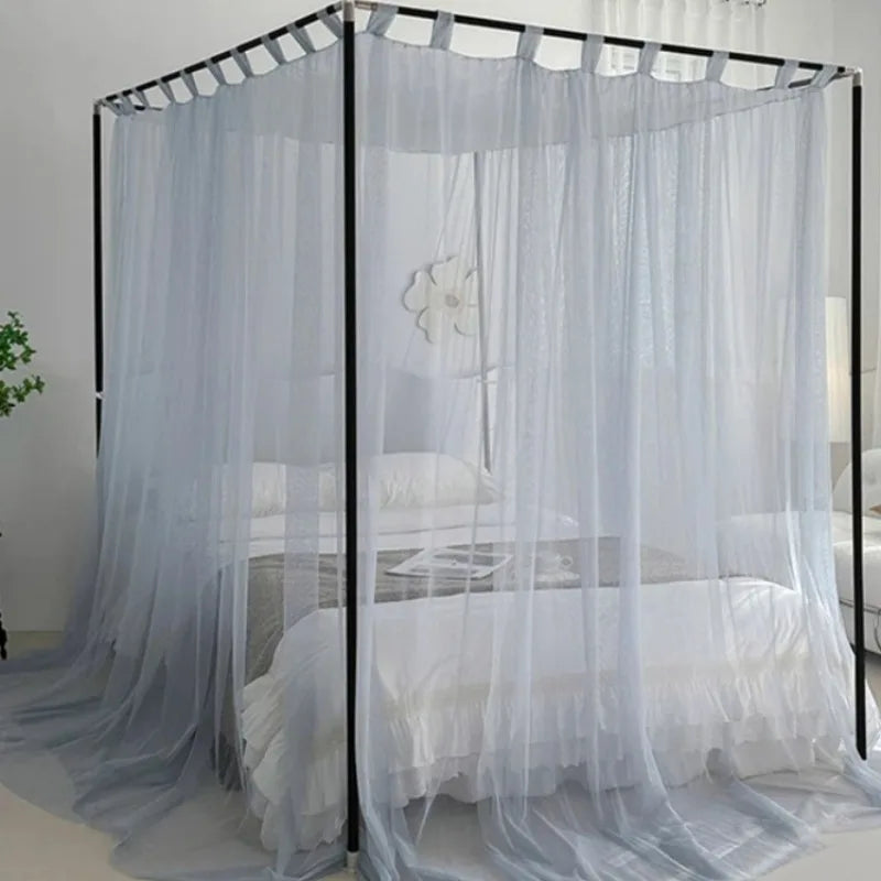 French Simple Palace Mosquito Net Without Frame Elegant Three-door Bed Curtain Plain Color Home Bedding Room Decor