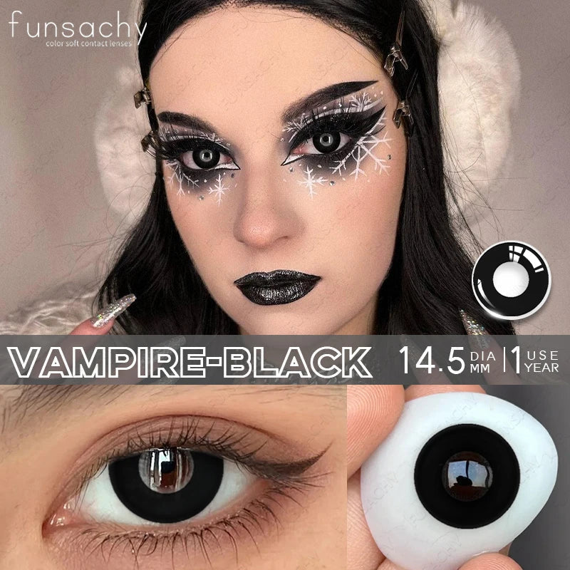 2PCS New Cosplay Colored Contact Lenses Halloween Contact Lenses Role Playing Beauty Makeup Products Enlarge Eyes Lens