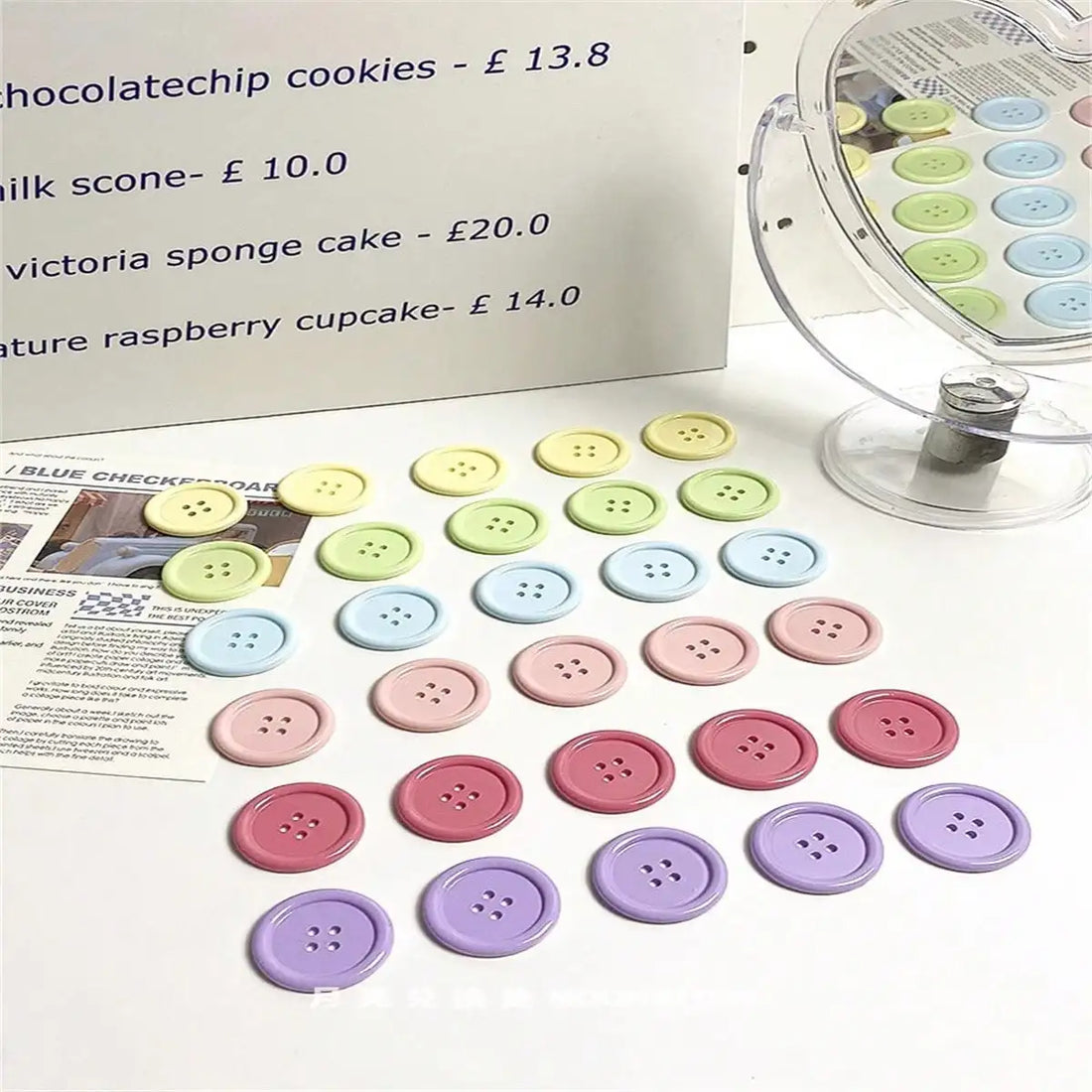 6pcs Candy Color Buttons Fridge Magnets, Office Message, Kitchen Home Decor Refrigerator Magnet Stickers