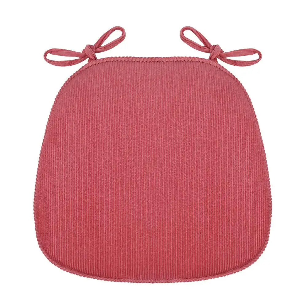 Simple Chair Cushion With Straps Horse Shape Dining Chair Seat Thickened Breathable Cushion Student Horseshoe-shaped Chair Pads