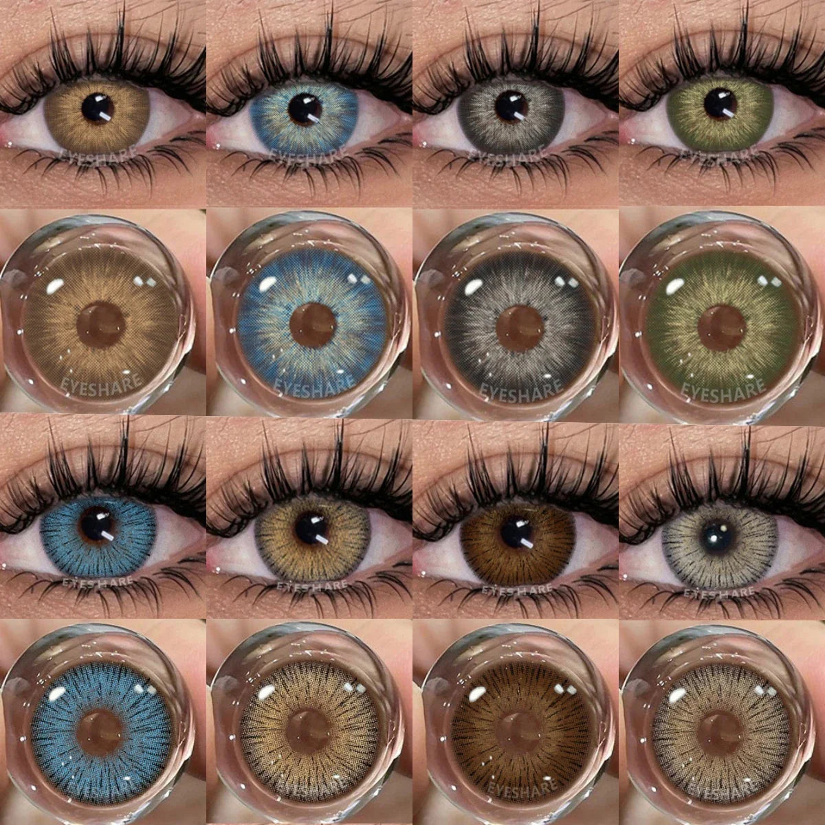 Color Contact Lenses For Eyes 1pair Yearly Natural Eye Green Color Lens Cosmetic Soft Eye Lenses Beauty Pupils Blue Lenses