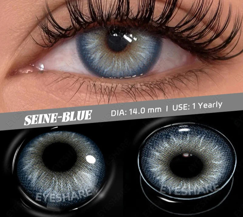 2pcs Color Contact Lens for Eyes Chocolate Makeup Lens Natural Blue Gray Eyes Contact Brown Beauty Lenses Green Contact