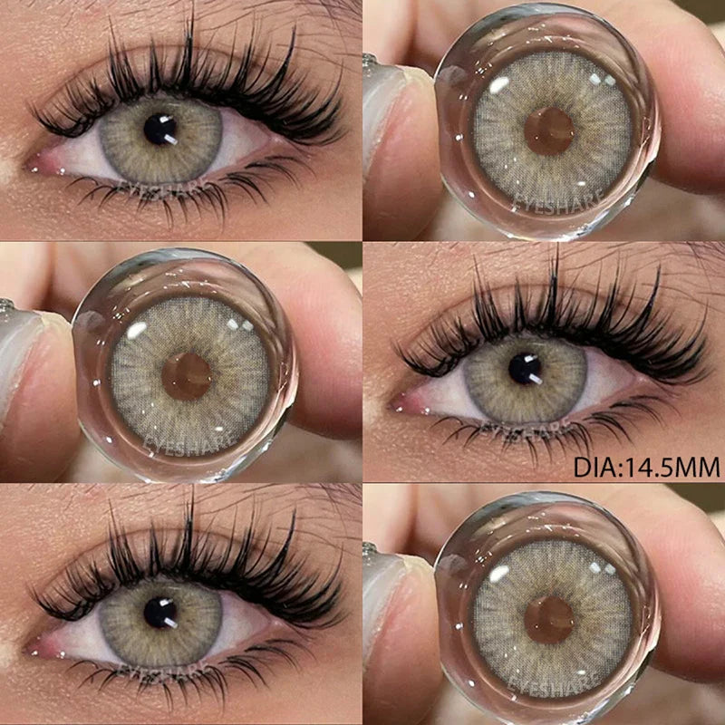 Color Contact Lenses For Eyes 1pair Yearly Natural Eye Green Color Lens Cosmetic Soft Eye Lenses Beauty Pupils Blue Lenses