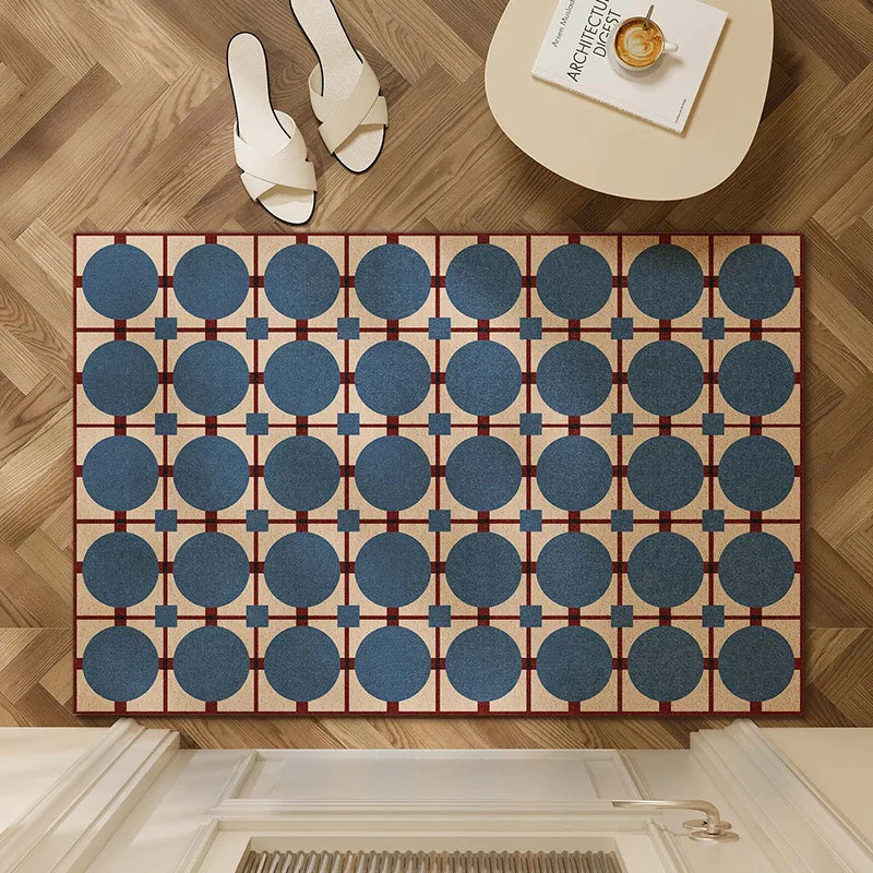 Geometric Wire Loop Doormat Non-Slip Heavy Duty Entrance Mat for Indoor & Outdoor Easy Clean Scraper Front Door Rug