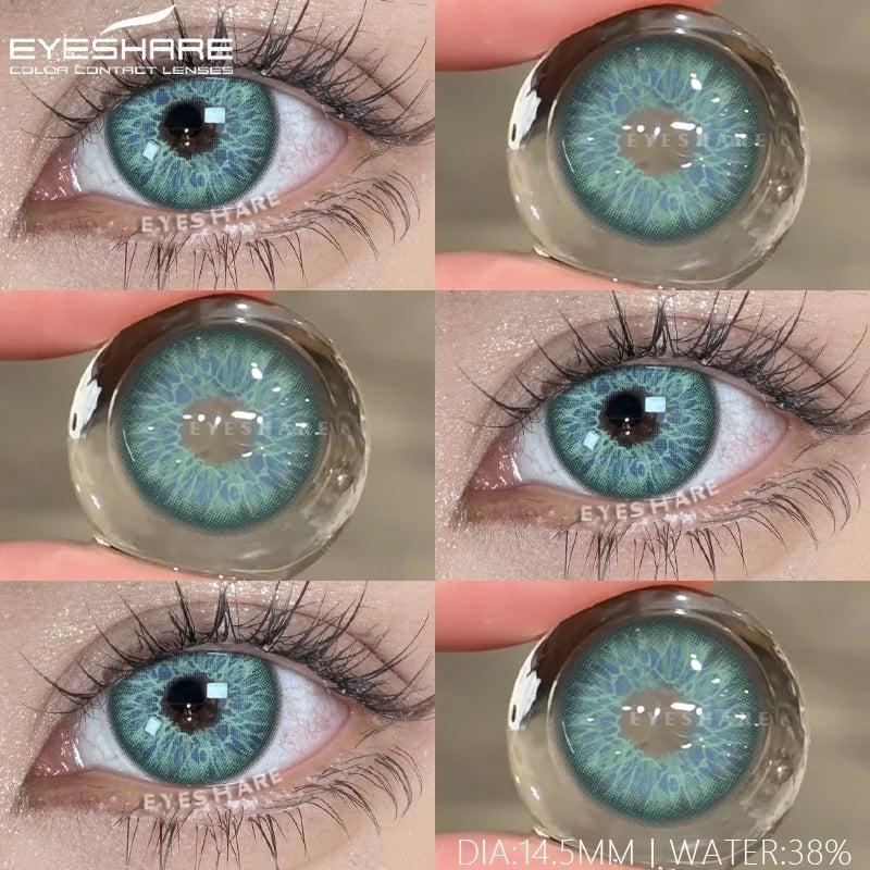 2Pcs Natural Color Contact Lenses for Eyes Korean Brown Lenses Beauty Fashion Gray Lense Blue Eye Lenses Pink Contacts