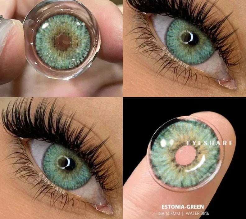 2pcs Colored Contact Lenses for Eyes Brown Eye Lenses Gray Pupils Lens Green Eye Contacts Blue Eye Lenses