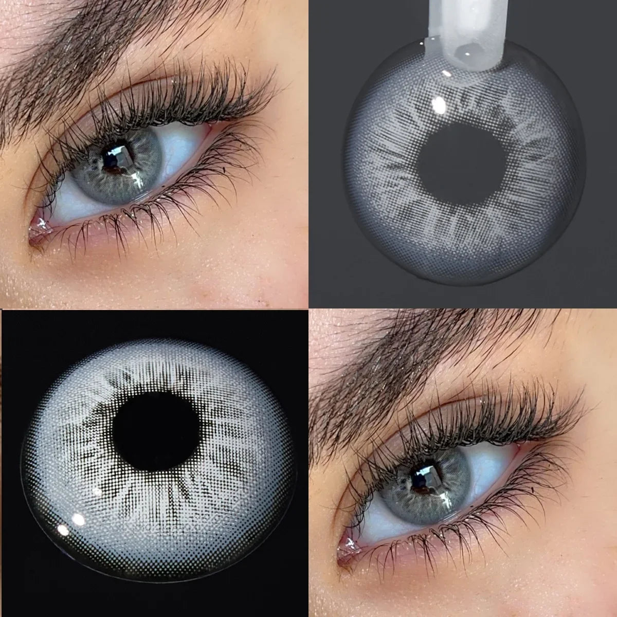 Brown Blue Natural Soft Colored Contact Lenses 14.2mm Grey Yearly Wear Natural Eye Contacts for Daily Cosmetic