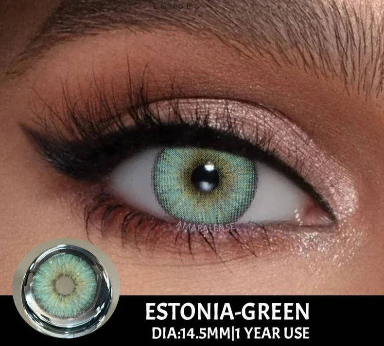 2pcs/pair New Colored Contact Lenses Fashion Green Eyes Lenses Natural Brown Eye Lenses Gray Contact Lens