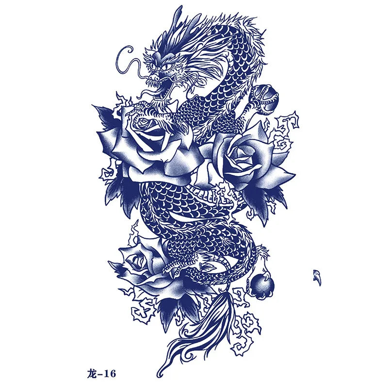Dragon Juice Ink Tatouage Semi Permanent Temporary Tattoo Stickers Waterproof Lasting Tatuajes Temporales Hombre Art Fake Tattoo