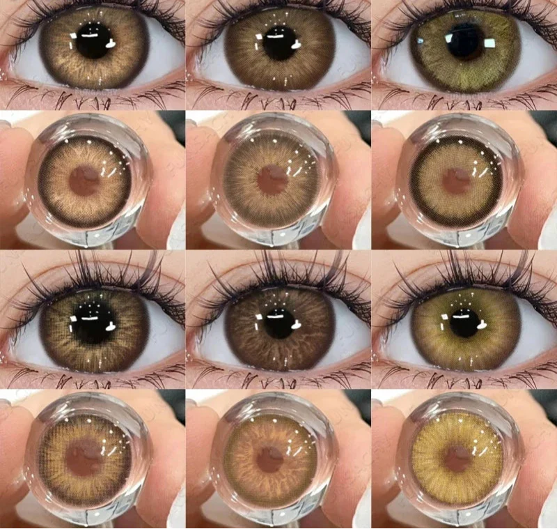 1 Pair Brown Color Series Contact Lenses for Eyes Fashion Natural Lenses High Quality Soft Lens Cosmetics Pupils Yearly