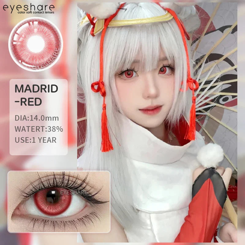 1Pair Hallowee Contact Lenses for Eyes Cosplay Lenses Anime Lenses Anime Accessories Lenses Purple Lenses Pink Eye Lens