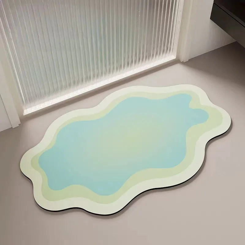 Dopamine Diatom Mud Bathroom Floor Mat Carpet Toilet Door Absorbent Quick Drying Anti Slip Foot Mat Kitchen Door Mat