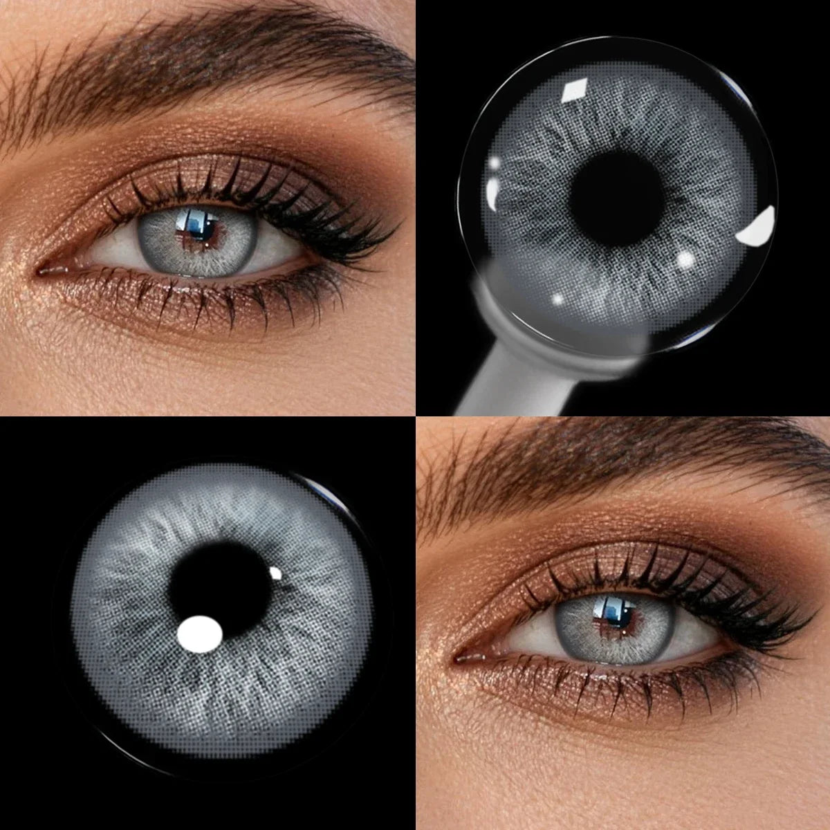 14.5mm Half Year Colored Contact Lenses Natural Earth Tone Hydrating Soft Lenses for Daily Look Eye Beauty