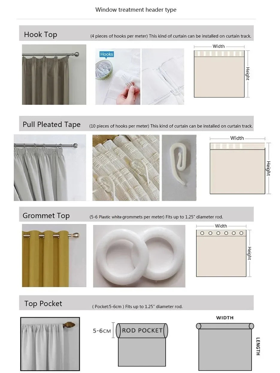 Curtain White with Ruffle Pure Living Room Curtains Modern Style Shading Drape 2 Panels Rod Pocket for Bedroom Home Decoration