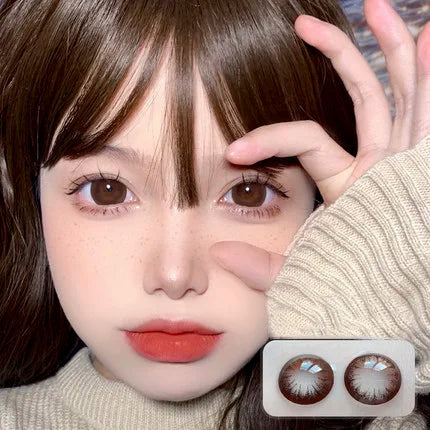Two Large Black Eye Color Contact Lenses Prescription with Diopter Lenses with Eye Contact Lenses Student Animation Natural