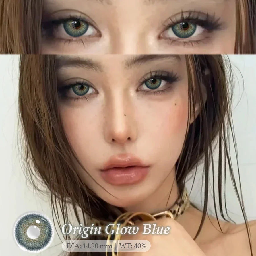 1 Pair Brown Colored Contact Lenses For Eyes Natural Gray Lenses Green Eyes Contact Makeup Beauty 14.20mm Yearly