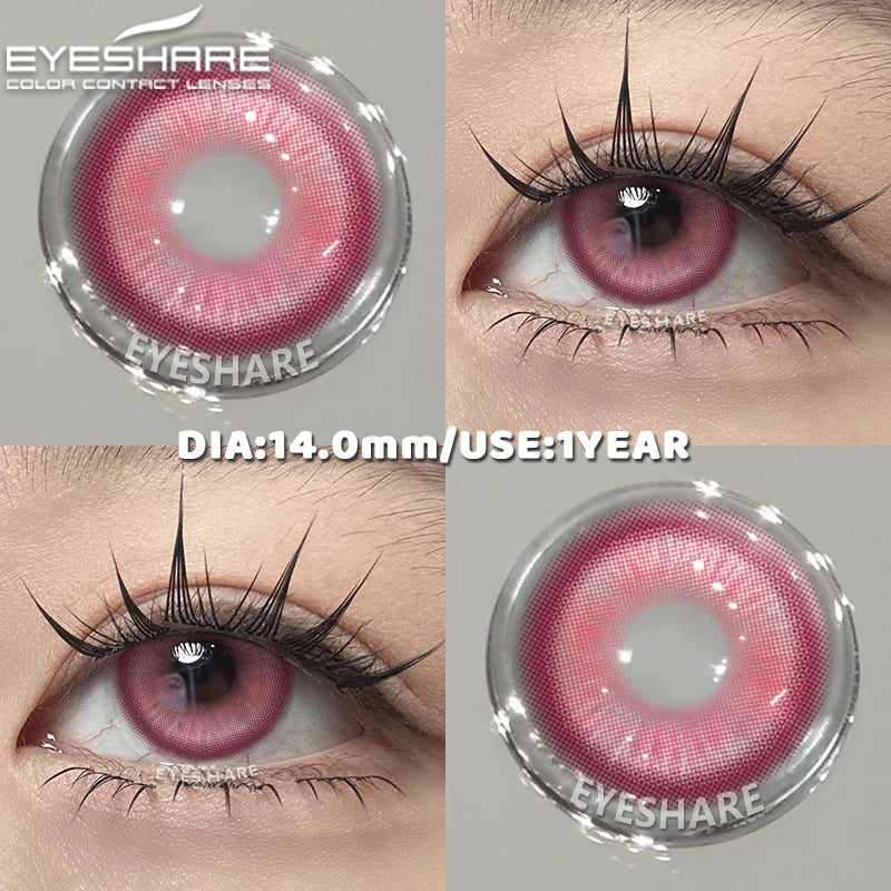 1Pair Hallowee Contact Lenses for Eyes Cosplay Lenses Anime Lenses Anime Accessories Lenses Purple Lenses Pink Eye Lens
