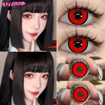 Cosplay Contact Lenses Cosmetics Blue Lens Eye Color Lenses Sharingan Halloween Makeup Red Lenses White Lenses Yellow Lens