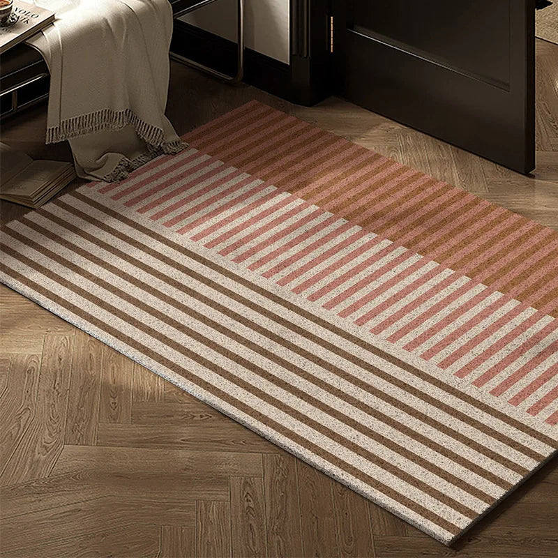 Modern Geometric Wire Loop Mat Dust-Resistant Non-slip Waterproof Easy-to-Clean for Indoor Entryway Living Room