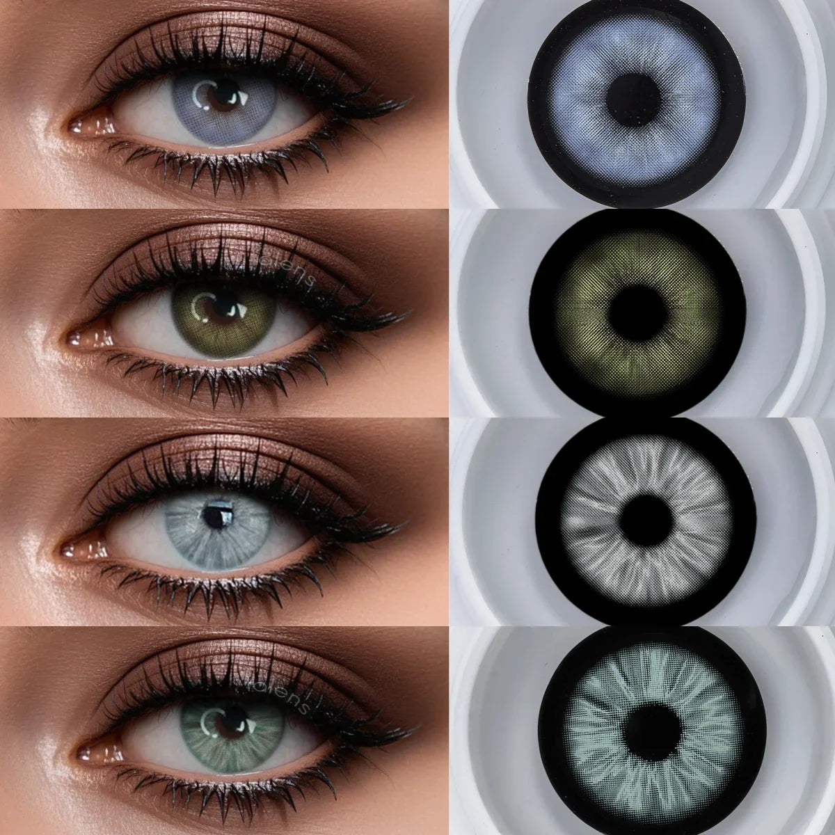 Rome Times Grey 14.2mm Small Pupil Natural Colored Contact Lenses Yearly Disposable Fashion Eye Contacts for Daily Makeup