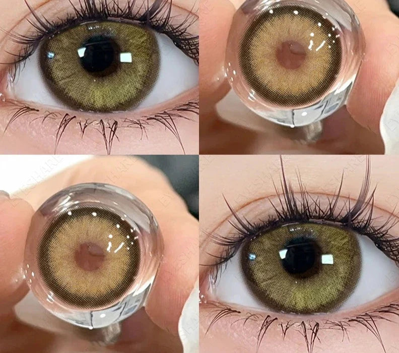 1Pair Fashion Colored Contact Lenses for Eyes Natural Contact Lenses Blue Eye Lenses Gray Pupils Yearly Cosmetic Lens