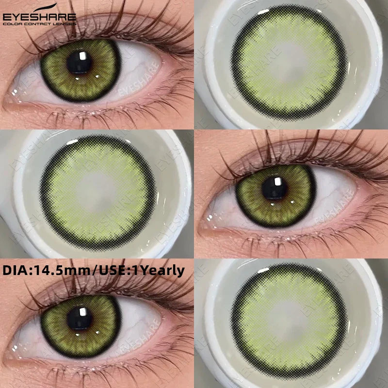 1 Pair Fashion Colored Contact Lenses Popular Natural Gray Brown Beauty Pupils Black Eyes Lens Yearly Blue Eyes Contact