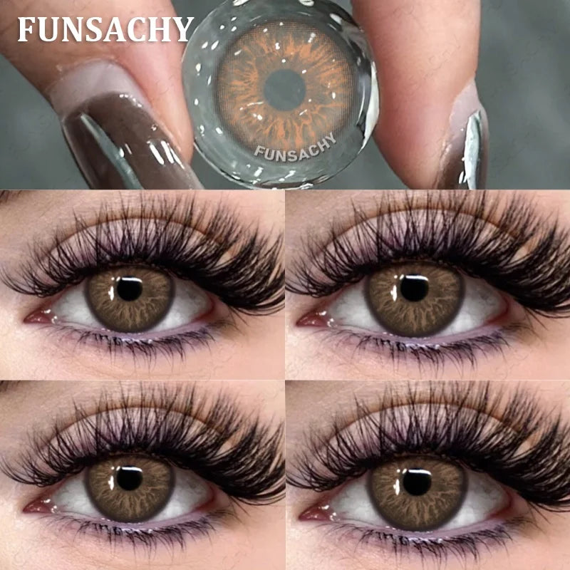 1 Pair Big Black Color Contact Lenses Natural Gray Lenses Blue Korean Eye Makeup Contacts Yearly Beauty Pupils Cosmetic