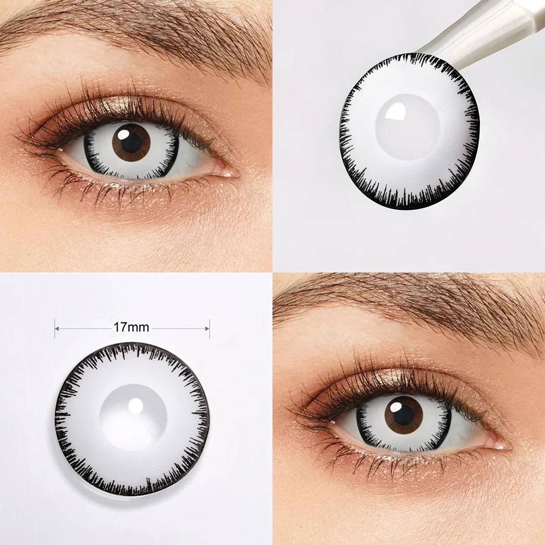 17MM Color Halloween Contact Lenses For Eye Green Cat‘s Eye Red Blue Lenses Cosplay Contact Lenses Eyes Beauty Makeup