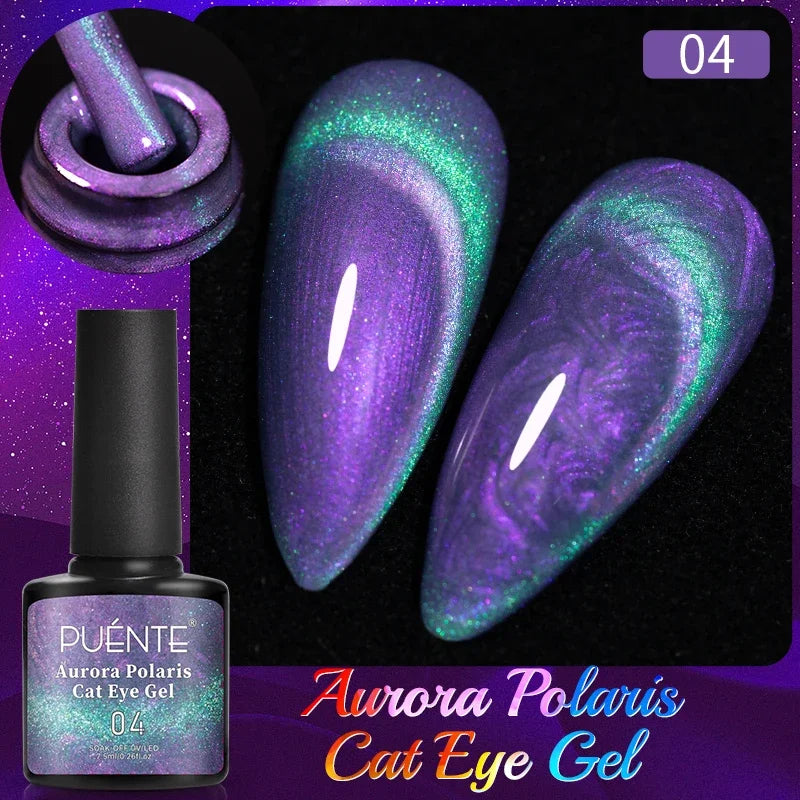 7.5ML Amber Moonlight Cat Magnetic Gel Nail Polish WaterLight Cat Eye Gel Soak Off Semi-Permanent Nail Art Varnish For Manicure
