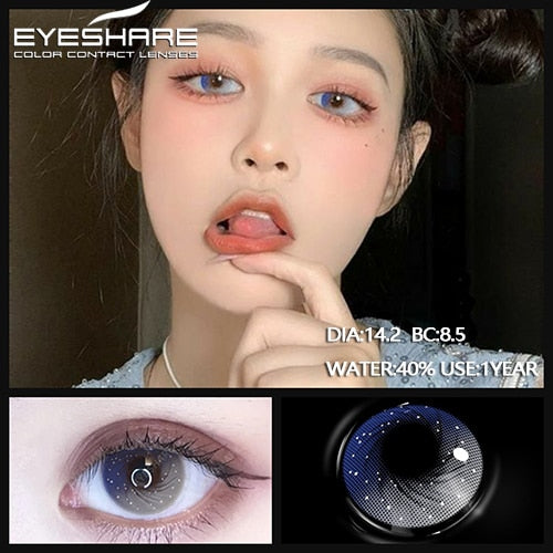 new style 1 Pair Color Contact Lenses with Natural Eye Contact Lenses Blue Brown Green Lenses Pupils Beauty Color lens