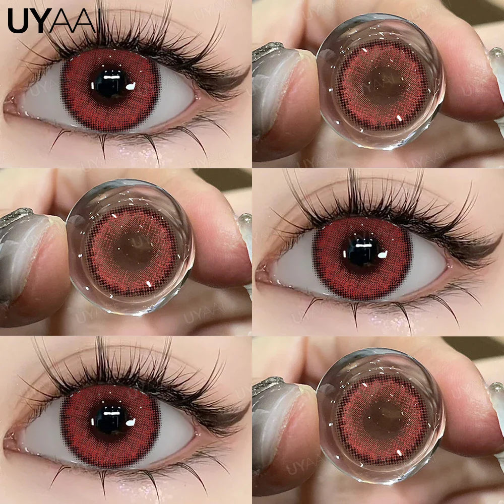 1 Pair Cosplay Pink Lenses for Eyes Anime Lenses for Halloween Nezuko Colorcon y2k Eye Contacts Cosmetic Red Lens Cosplay