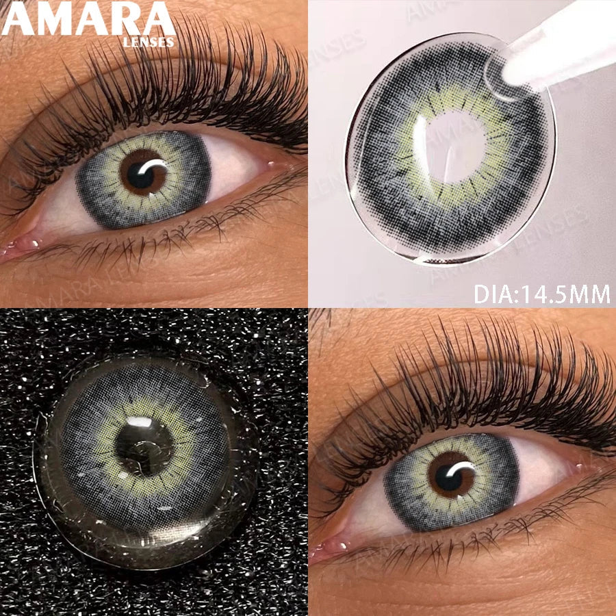 1 Pair soft Lenses Colored Contact Beauty Colored Pupils Green Contact Lenses Natural Look Lenses Women Brown Pupils