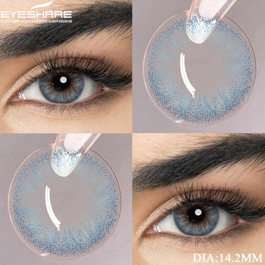 Blue Contact Lenses Colored Contacts for Eyes 1 pair Brown Eye Lenses Gray Lenses Yearly Cosmetic Makeup Eye Contacts