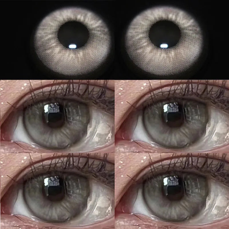 1pair Blue Green Gray Brown Color Contact Lenses Circle Lens 14.2mm
