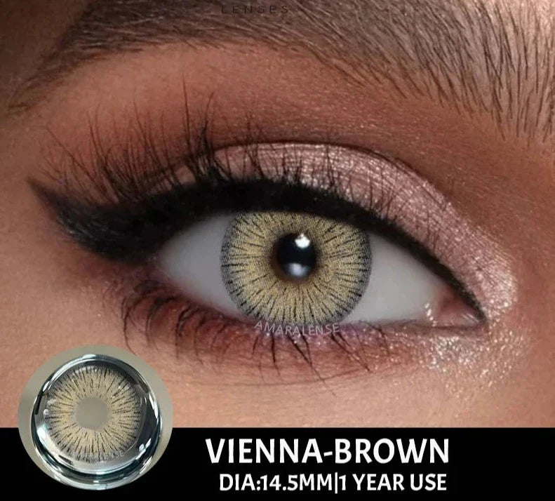 2pcs/pair New Colored Contact Lenses Fashion Green Eyes Lenses Natural Brown Eye Lenses Gray Contact Lens