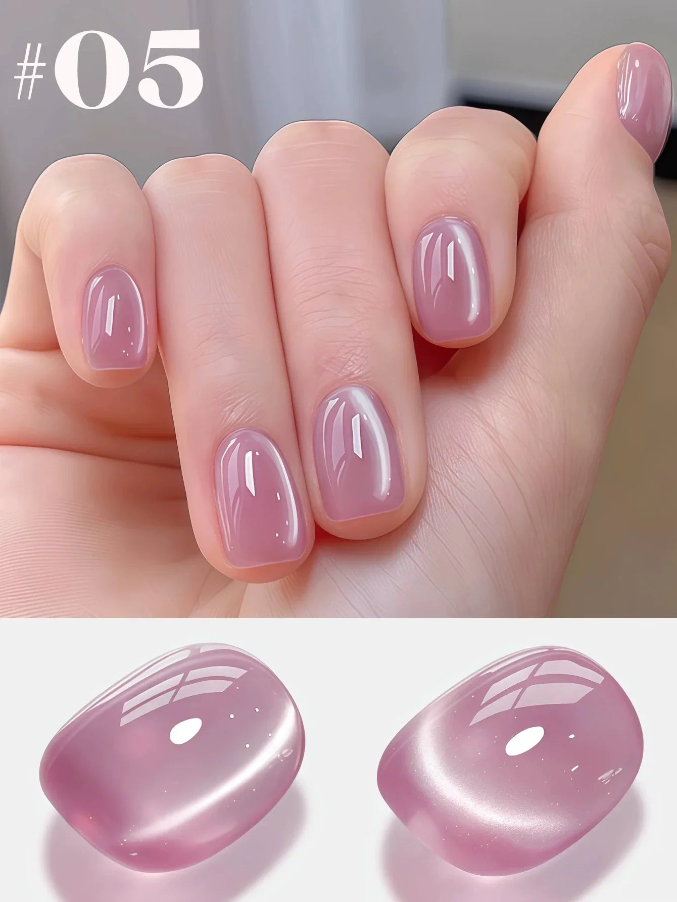 12ml 1-16pcs Autumn Nails New Clear Pink Glass Bead Moonlight Magnet Cat Eye Gel Nail Polish Whitening Nail Supplies
