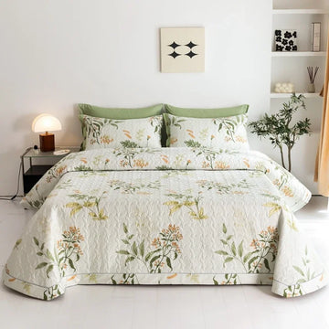100% Cotton Quilted Bed Cover Set 3pcs/Set