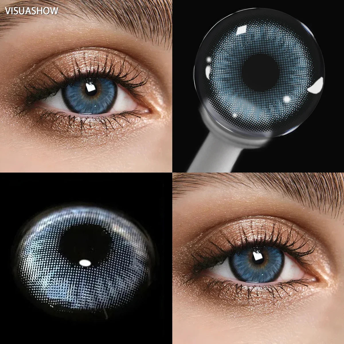 Brown 14.50mm Natural Colored Contact Lenses with Prescription 6 Months Disposable Soft Lens for Eye Cosmetic