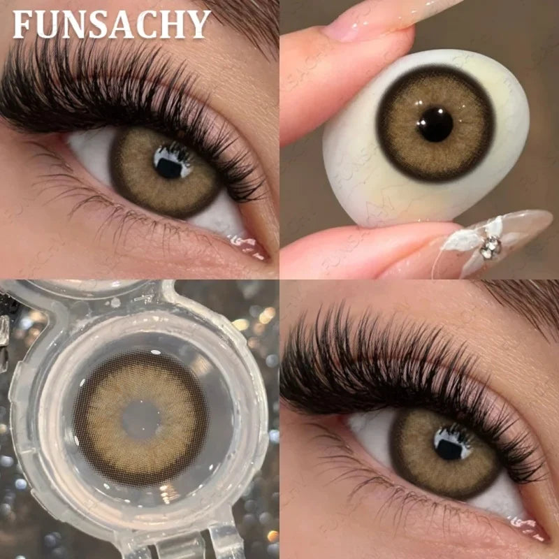 1 Pair Elesis Series Contact Lenses for Eyes Brown/Gray Colored Lenses Blue Natural Eye Contacts Annual Fast Shipping