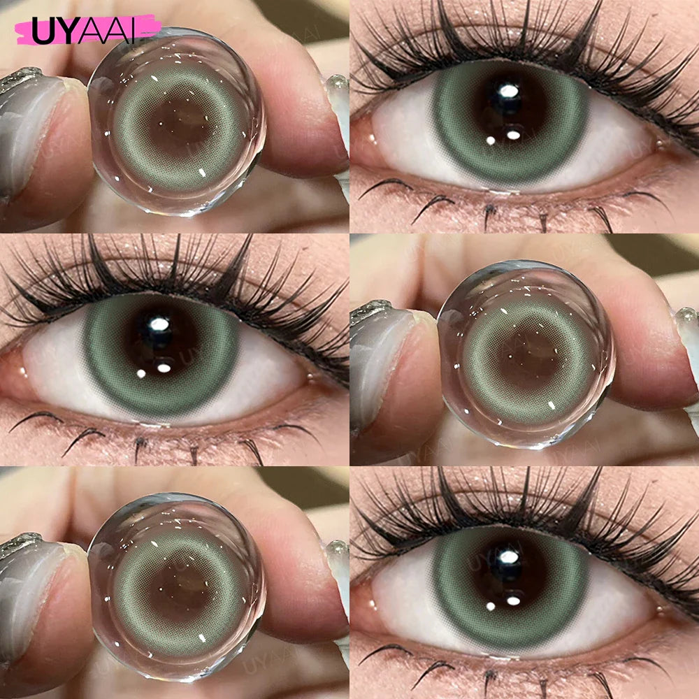 Colored Contact Makeup Natural Brown Eye Lenses Lovesick Series Cosmetics Gray Lenses Woman Makeup Green Beauty Contacts