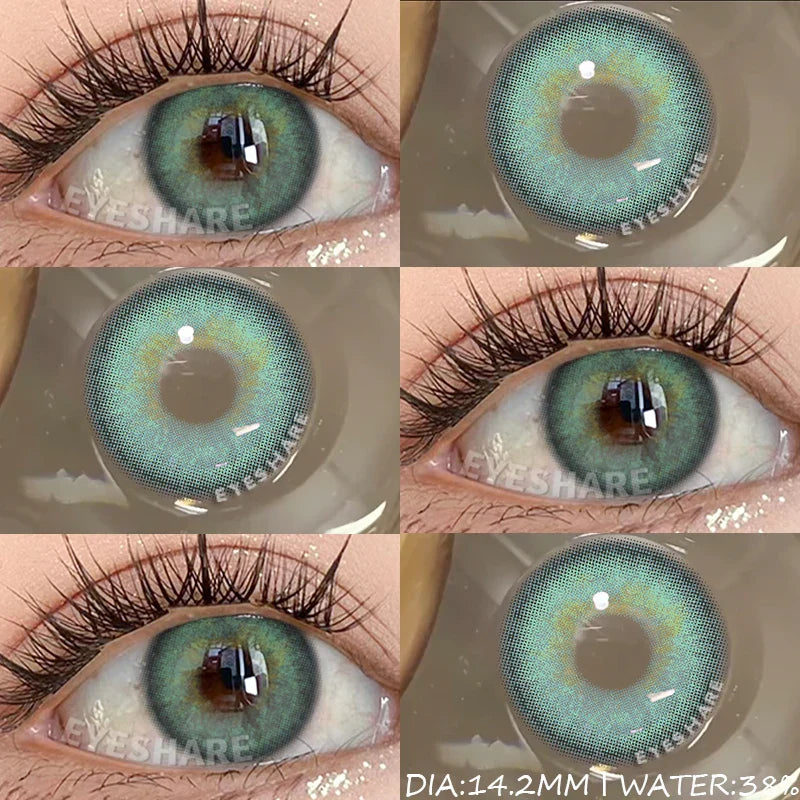 1 Pair Korean Lenses Natural Colorful Contact Lenses for Eyes Brown Contact Lenses Yearly Blue Lenses Gray Pupils Lens