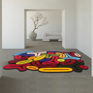 Fashionable Living Room Carpet Large Area Fluffy Blanket Irregular Shape Bedside Rug Non Slip Sofa Coffee Table Floor Mat