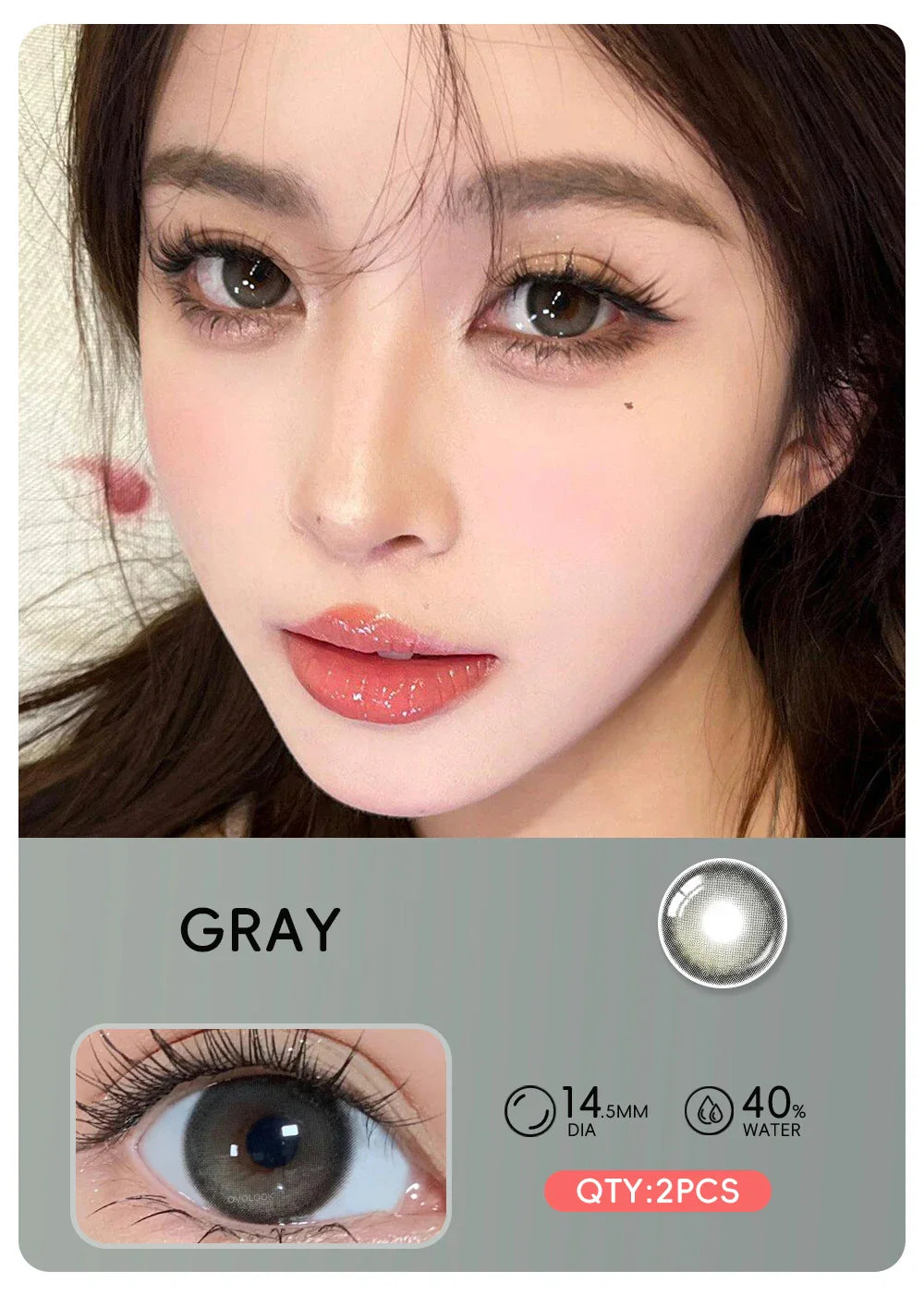 2pcs Natural Green Contact Lenses fo Eyes Beauty Color Pupils Makeup Color Eye Lenses Big Diameter Myopia Lenses