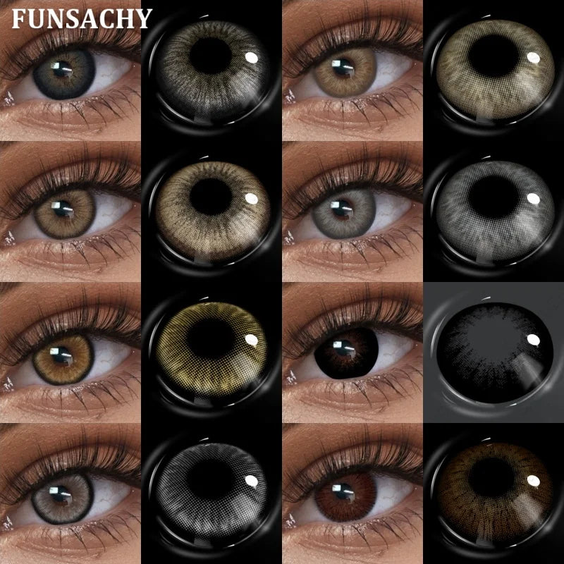 2pcs Brown Contact Lenses for Eyes Beautiful Pupils Yearly Cosmetic Blue Gray Colored Lens Brown Natural Lens Fast Ship