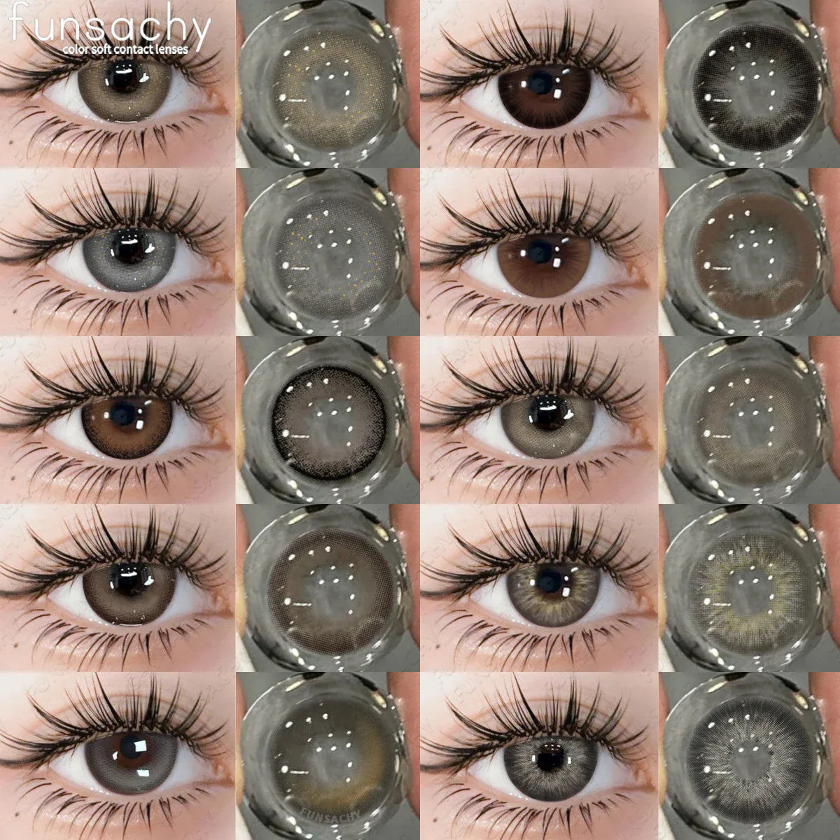 2Pcs Natural Gray Contact Lenses Yearly Brown Colorcon Makeup Blue Pupils Green Lens for Eyes High Quality Soft Contact