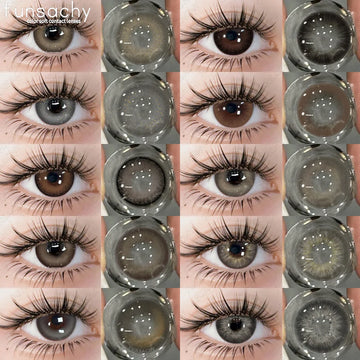 2Pcs Natural Gray Contact Lenses Yearly Brown Colorcon Makeup Blue Pupils Green Lens for Eyes High Quality Soft Contact