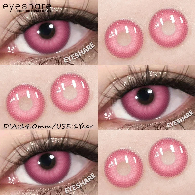 Halloween Color Contact Lenses Cosplay Red Eye Makeup Lenses Blue Pink Anime Eyes Contacts for Party Green Beauty Lens