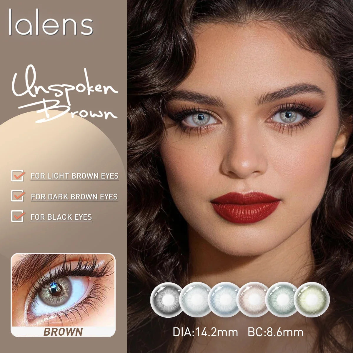 Brown Blue Natural Soft Colored Contact Lenses 14.2mm Grey Yearly Wear Natural Eye Contacts for Daily Cosmetic